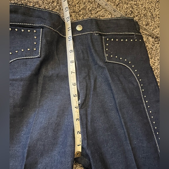 Vintage High Waisted 60's Flair Jeans - Picture 8 of 10